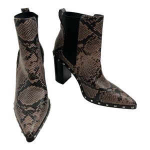 Charles By Charles David Snake Print Ankle Boots